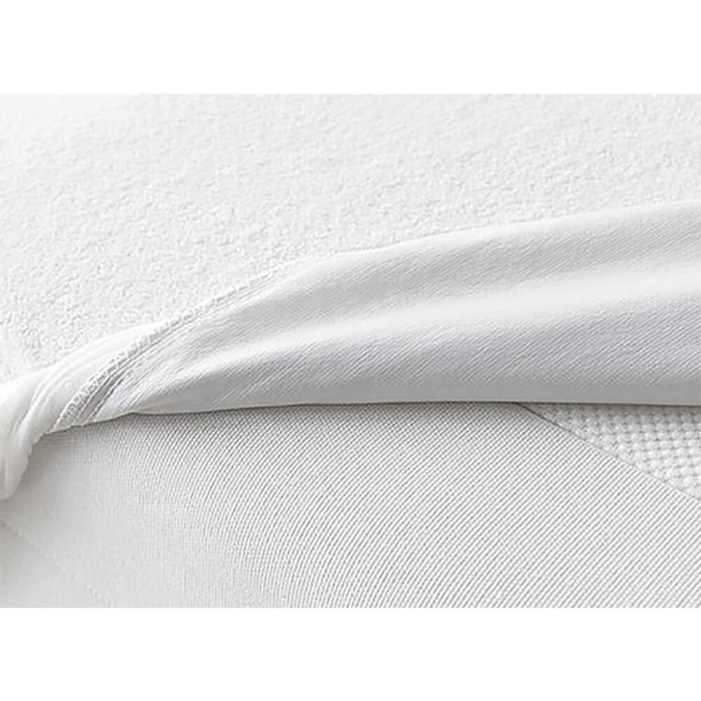 واقي مرتبة بجوانب فايبر بأستيك Snooze – أبيض