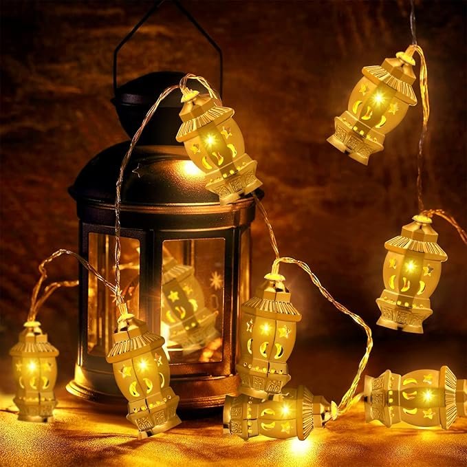 عرض رانر مع 2 كفر كوشن بيج نجوم مع فرع نور رمضان نحاس فانوس