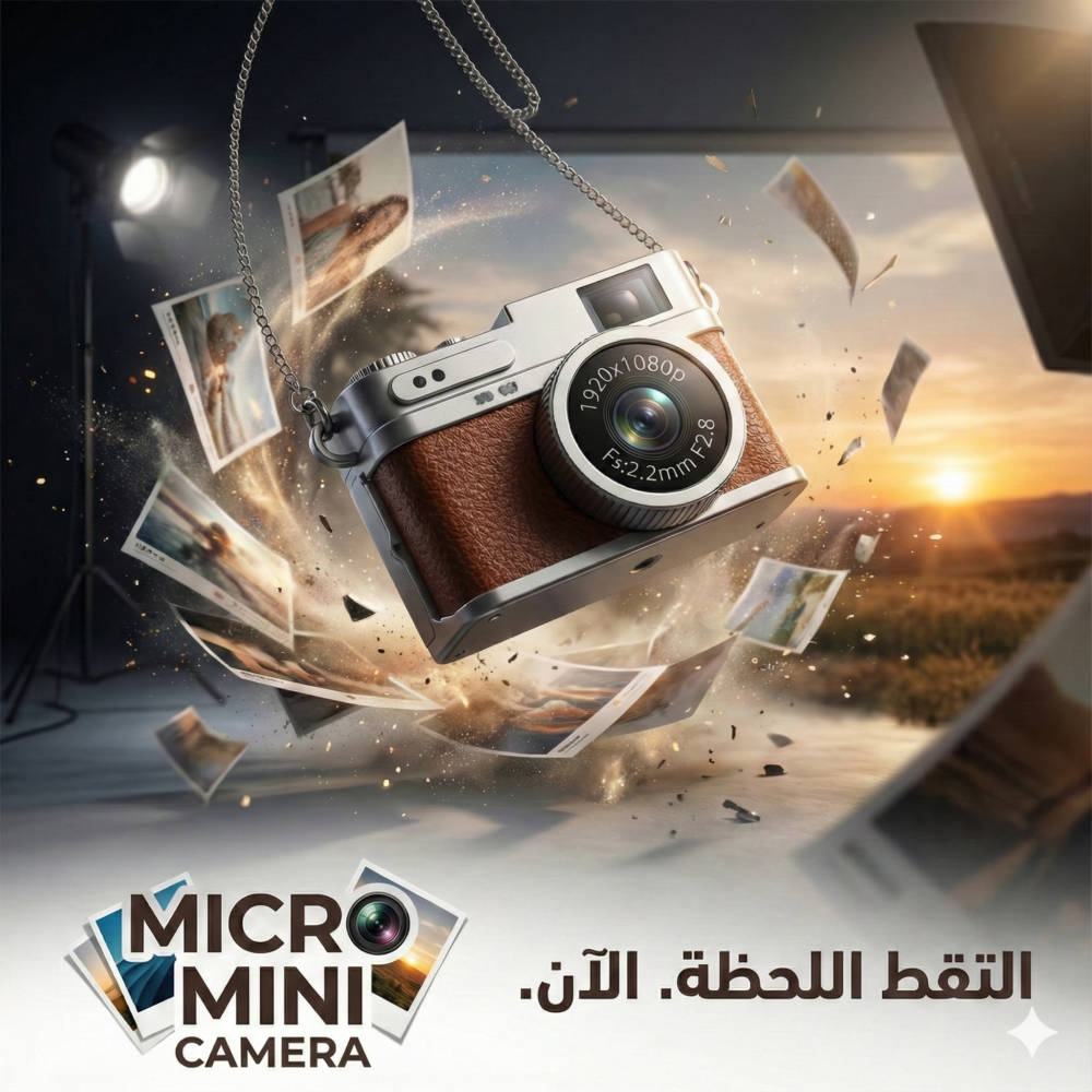 كاميرا مايكرو ميني بحجم الابهام بدقة 1080P 2MP، للصور والفيديو والسفر (بني)