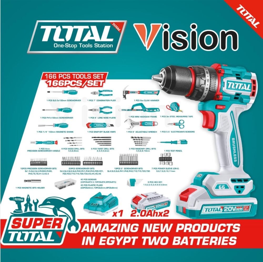 d5d52924-9923-4964-8269-57015741be1e.jpg طقم شنيور وعده مكون من 166 قطعة Total